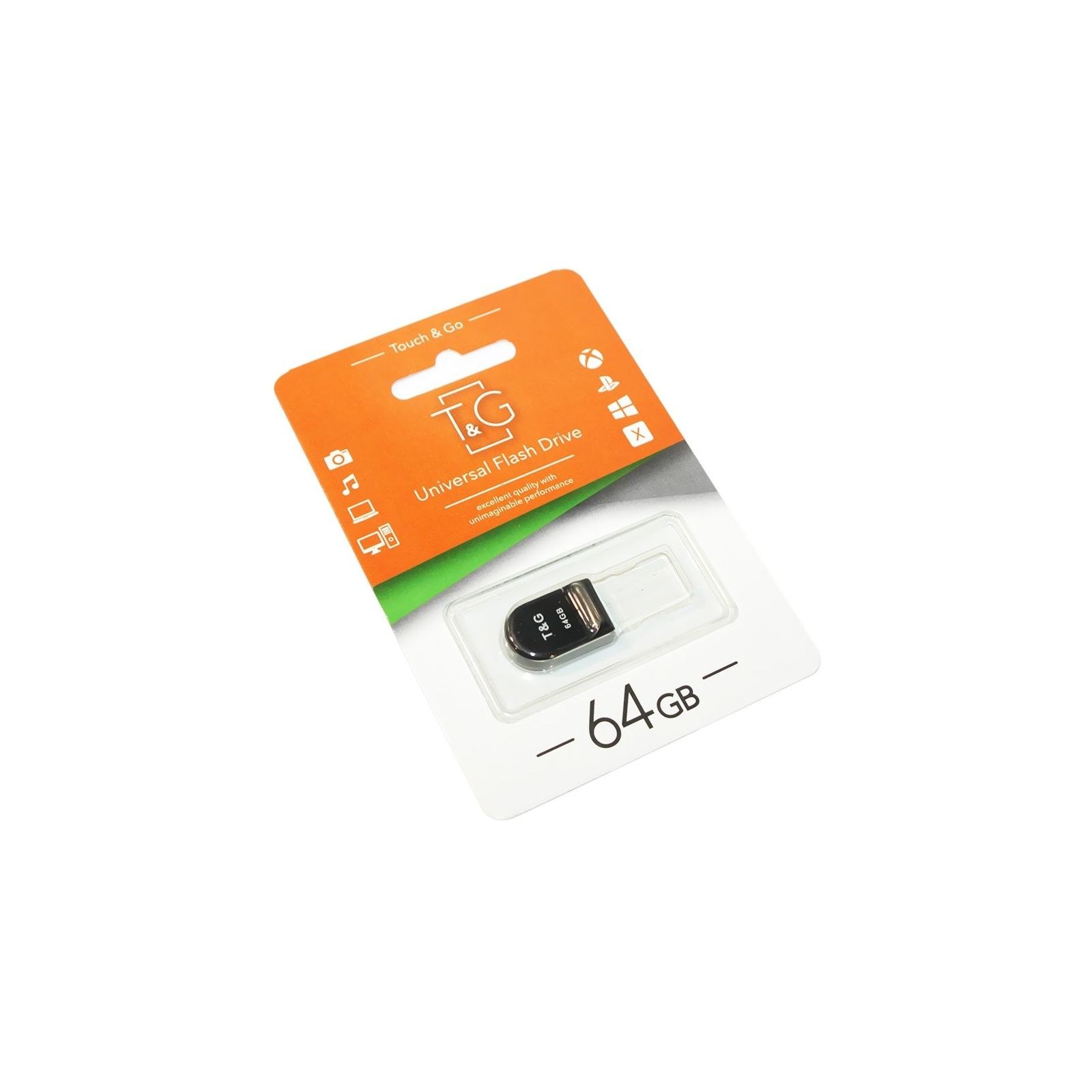 USB флеш накопичувач T&G Shorty 010 64Gb Black