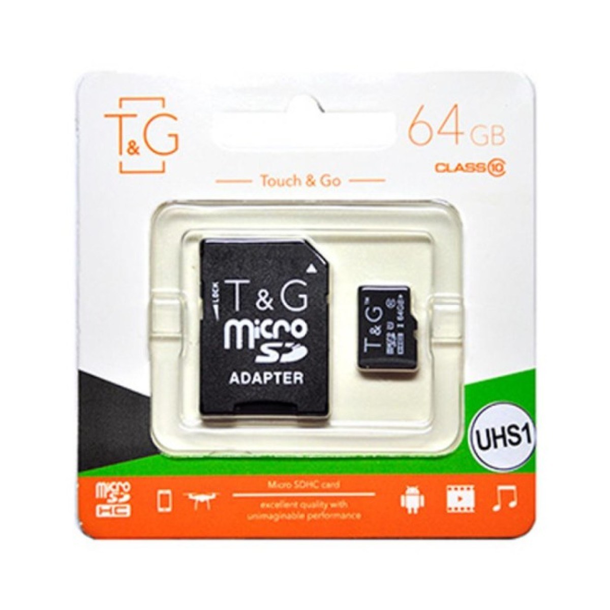 Карта пам`яті microSDXC 64Gb T&G (UHS-1)(Class 10)