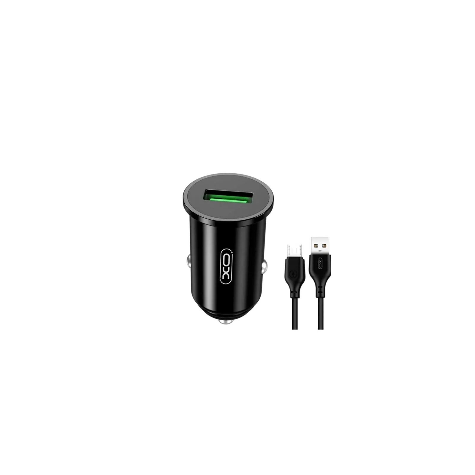 АЗП XO-TZ12 2USB/12W QC3.0 +Micro USB cable Black - -