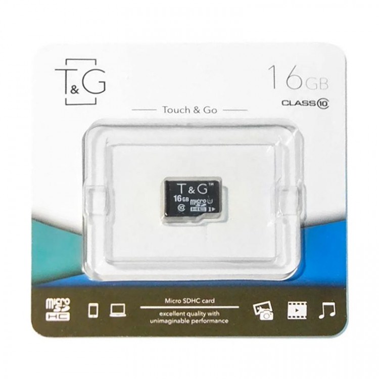 Карта пам`яті microSDHC 16Gb T&G (UHS-1)(Class 10) - -