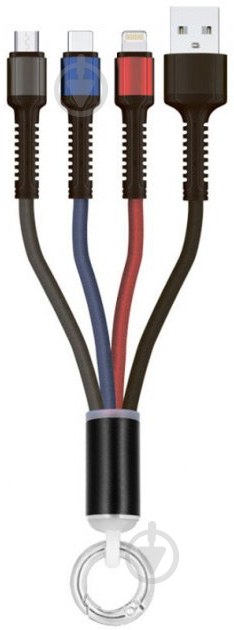 Дата кабель USB Gelius Splitter GP-UC130 3in1 Black - -