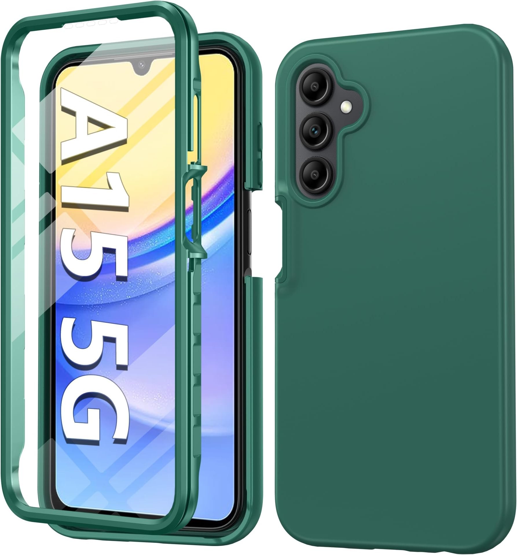 Чохол накладка Silicone Cover Full Camera Samsung Galaxy A15 4G/5G Dark green - -