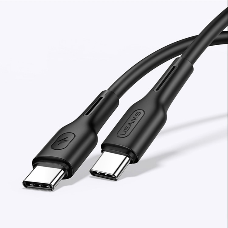 Дата кабель USAMS US-SJ459 U43 Type-C to Type-C 100 PD (1,2m) Black - -