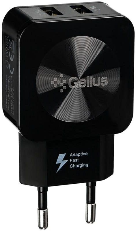 Мережевий зарядний пристрій Gelius Prime GU-HC02 2USB 2.1A 12W + кабель Lightning Black