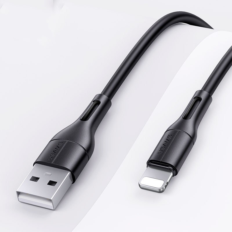 Дата кабель USAMS US-SJ500 U68 USB to Lightning (1m) Black - -