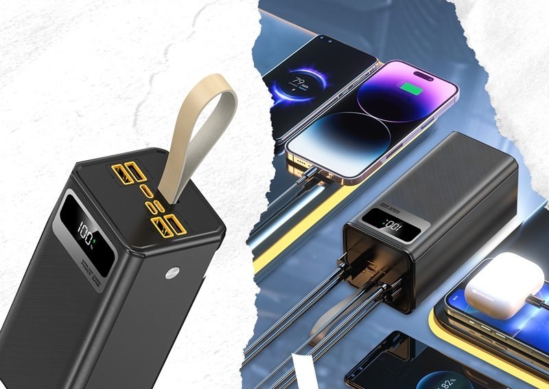 Зовнішній акумулятор Gelius Cross 50000mAh (PD22.5W/QC/LED) Black