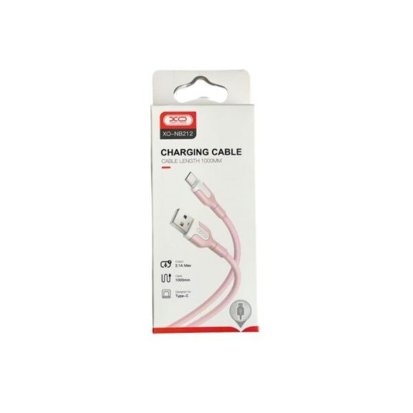 Дата кабель XO NB212 Type-C 2.1A Pink