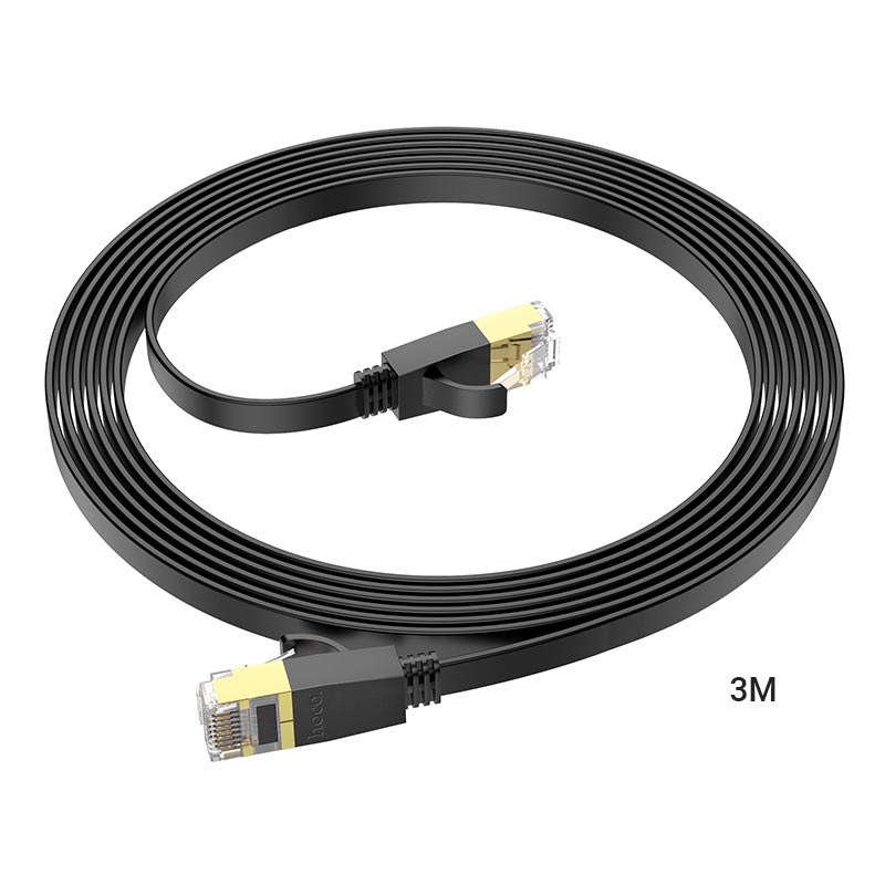 Інтернет кабель HOCO US07 General pure copper flat network cable 6Gbit/3m.