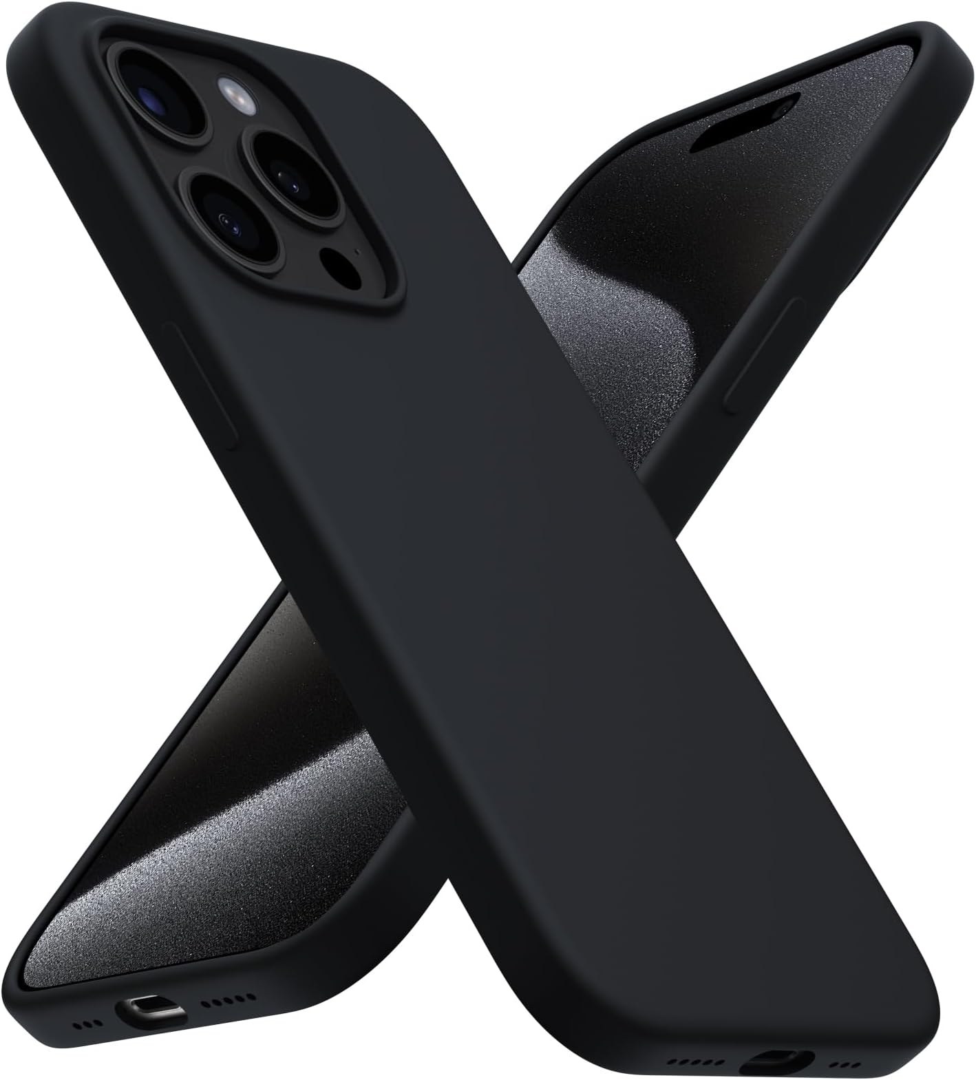 Чохол накладка Silicone Case Full Protective Apple iPhone 15 Pro (6.1`) Black