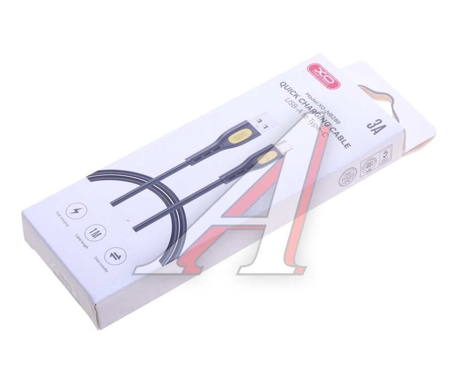 Дата кабель XO NB280 Jian Yan Series Type-C Data Cable 1M 3A Чорний