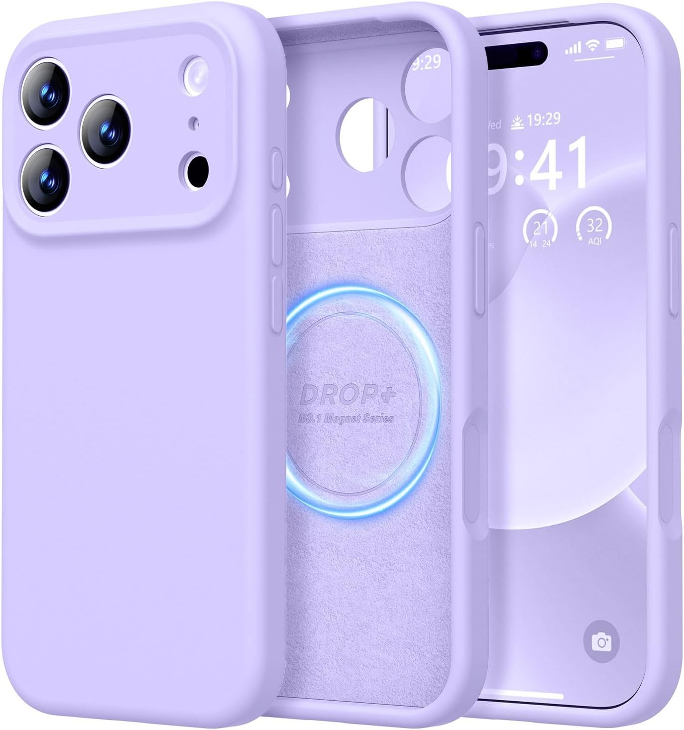 Чохол накладка Silicone Case Full Camera Protective iPhone 17 Air 6,6` Light Purple