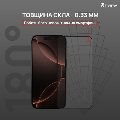 Захисне скло Re:view for Iphone 13 / 13 Pro/ 14 / 16e / 17e Black