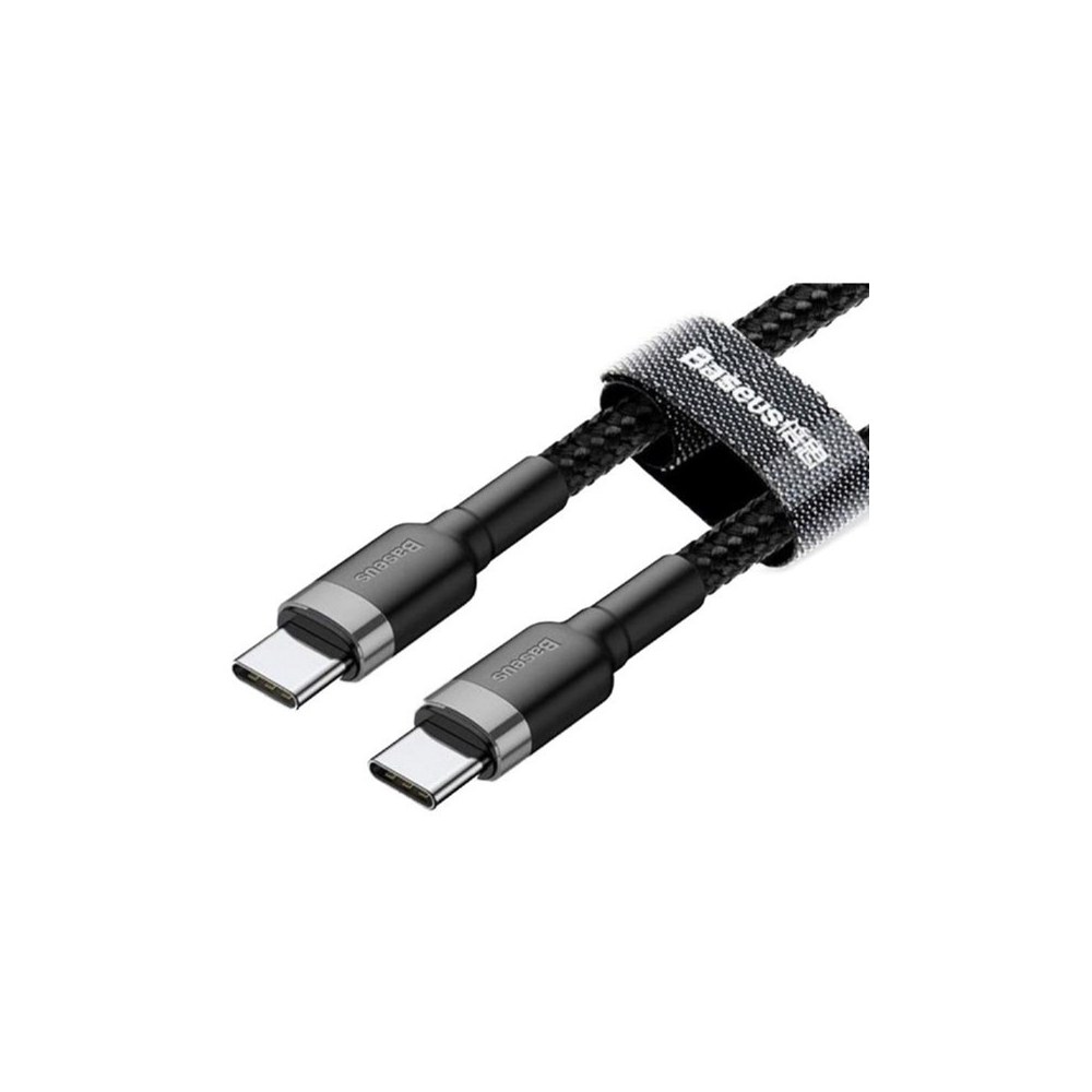 Дата кабель Baseus Cafule Type-C to Type-C Cable PD 2.0 60W (2m) (CATKLF-H) Чорний / Сірий