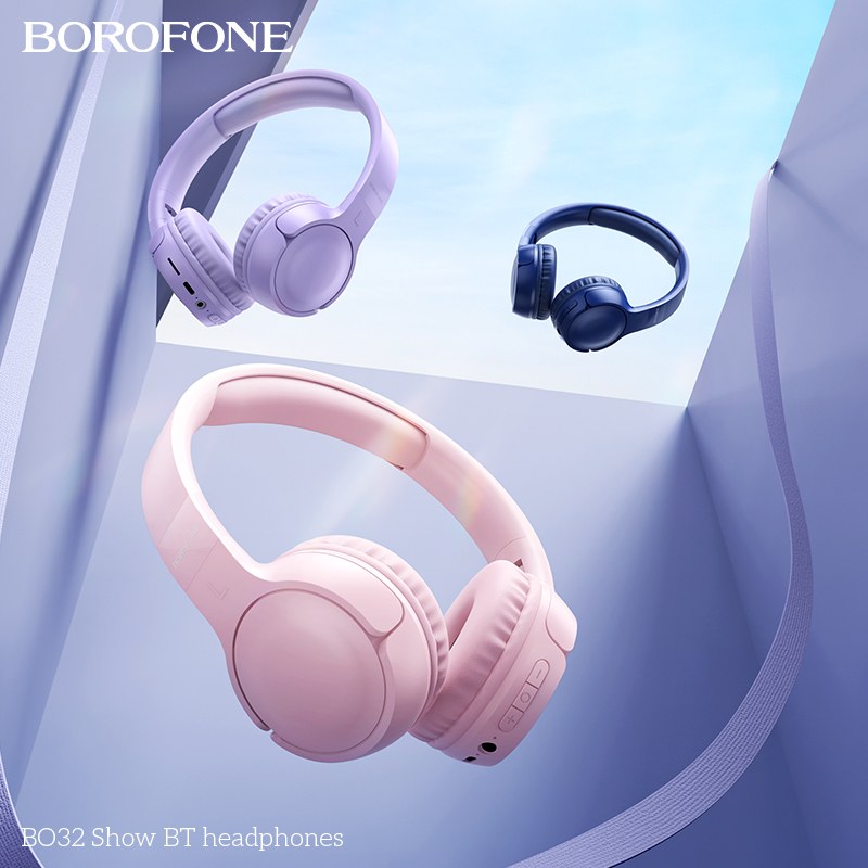 Накладні бездротові навушники Borofone BO32 Show Blue