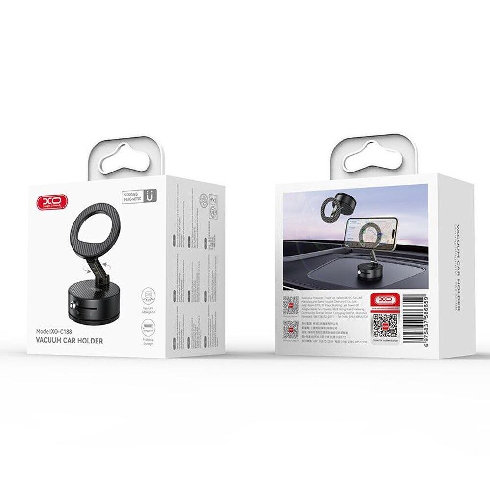 Автотримач XO C188 Vacuum Cup Black