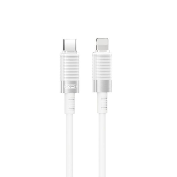 Дата кабель XO NBQ282A PD Type-C to Lightning Brushed 30W 1m White