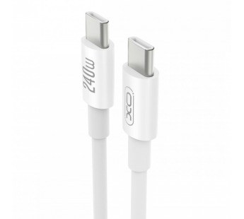 Дата кабель XO NB-Q298 PD Type-C to Type-C 240W/1m White