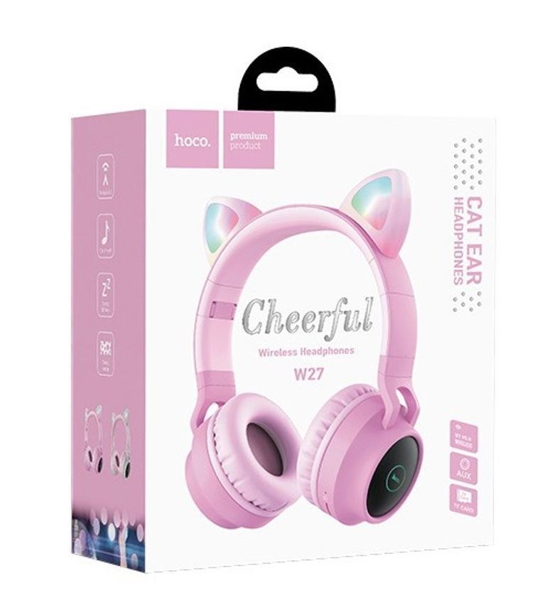 Навушники повнорозмірні Hoco W41 Charm Pink Уцінка* (тільки дротове з`єднання)