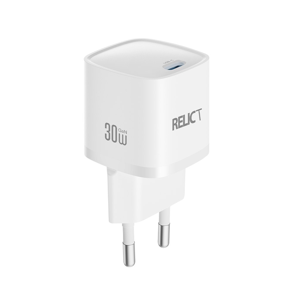 МЗП PD/QC Relict JetMini GaN 30W/1 USB-C + 1 USB-A (RCJMGN30-C1A1W) White